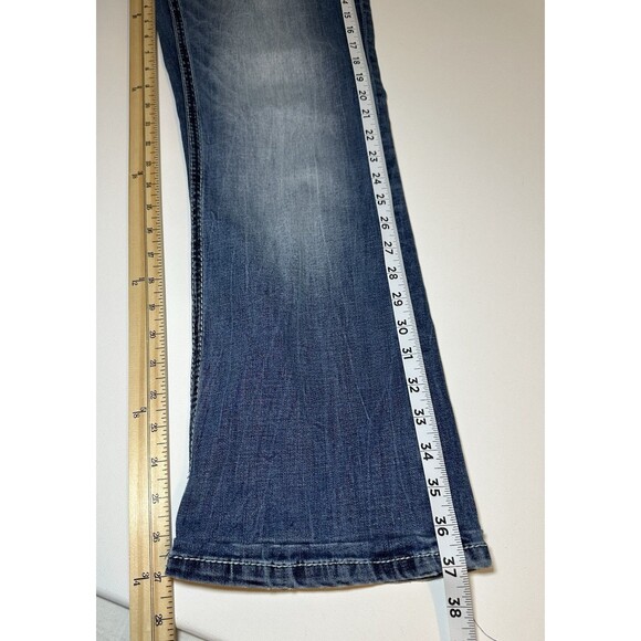 BKE Buckle Jake Bootleg Stretch‎ Medium Wash Denim Jeans Men's 31R *Flaws* - Picture 16 of 16